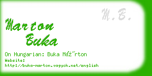 marton buka business card